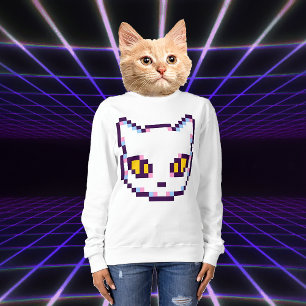 VIDEO KITTY CAT PIXEL ART SWEATSHIRT