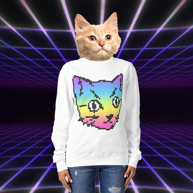 VIDEO KITTY CAT PIXEL ART SWEATSHIRT (Créateur téléchargé)
