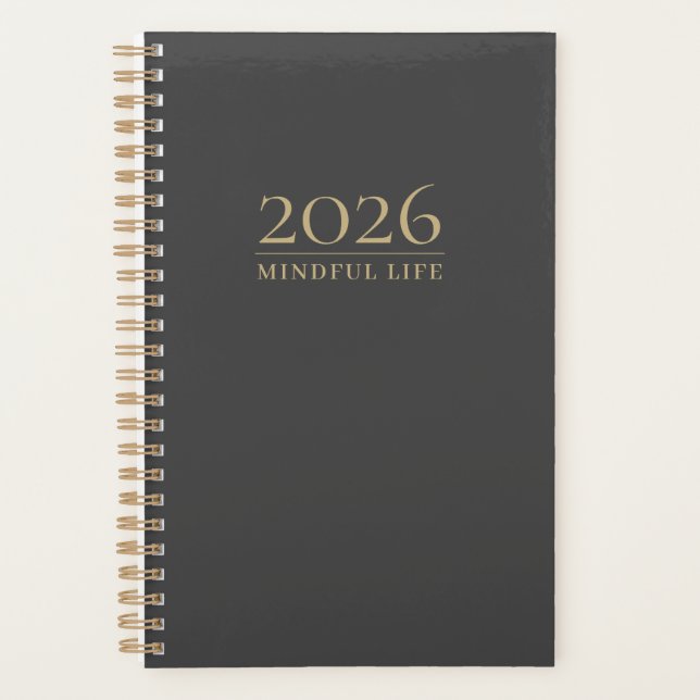 Vie attentive Initiales personnalisées |  2026 Min (Devant)