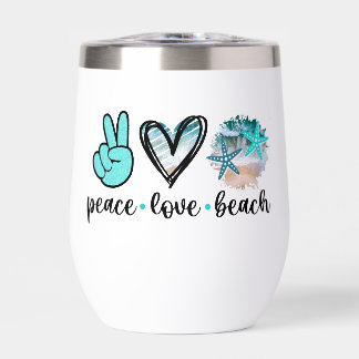 Vie côtière Tumbler - Paix, Amour et Plage