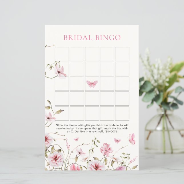 Vie de papillons Floral Bridal Bingo (Debout devant)
