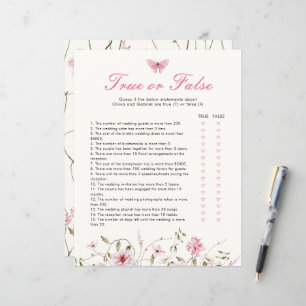 Vie des papillons Jeu nuptial vrai ou faux