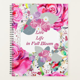 Vie en pleine floraison rose Floral Planner