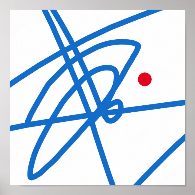 Vie Focus Art Abstrait Poster Red Dot (Devant)