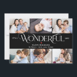 Vie merveilleuse COULEUR ÉDITABLE Carte photo de v<br><div class="desc">Celebrate the season with this modern and stylish holiday card from Berry Berry Sweet. Matching items and more design options are available at our store: www.berryberrysweet.com. Background color can be customized online to best match your photo!</div>