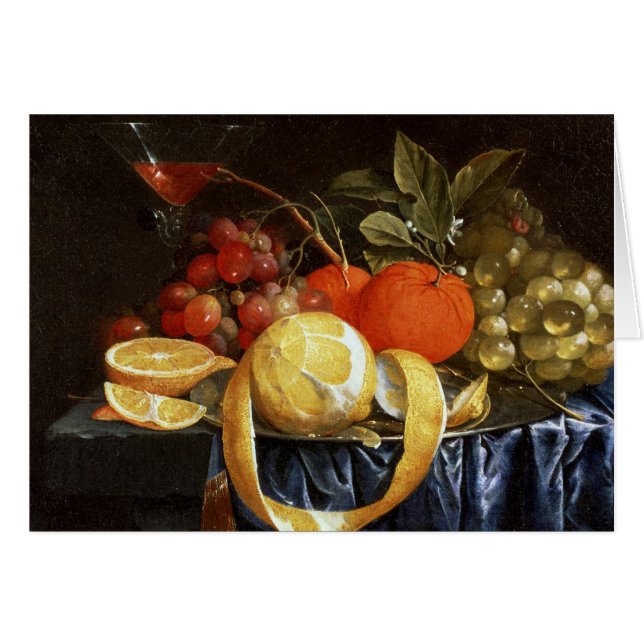 Vie morte de raisins, d'oranges et d'un citron pel (Devant horizontal)
