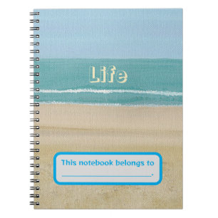 Vie, Ocean Waves Beach Sand Carnet personnalisé