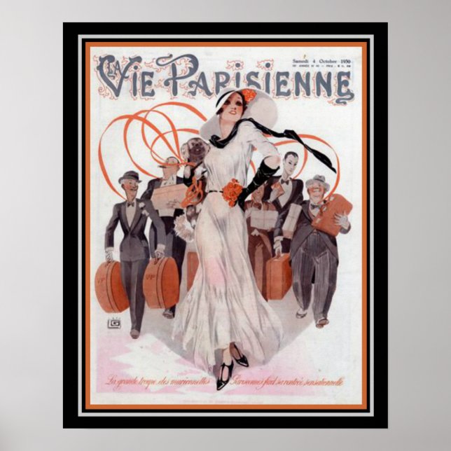 Vie Parisienne "Glamor Girl" Affiche déco 16 x 20 (Devant)