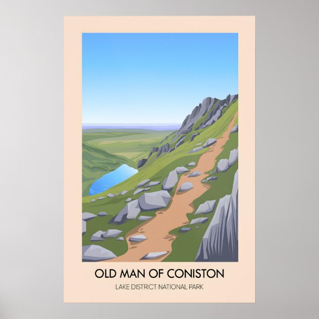 Vieil Homme De Coniston Lake District Affiche De V (Devant)