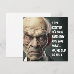 Vieil homme vous souhaite un joyeux anniversaire