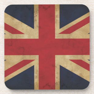 Vieil Union Jack réglé de 6 dessous de verre