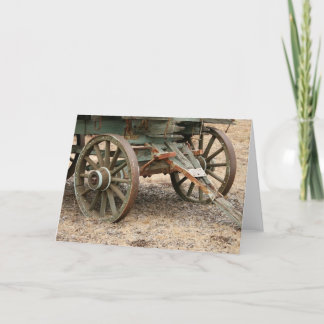 Vieille carte de voeux de chariot