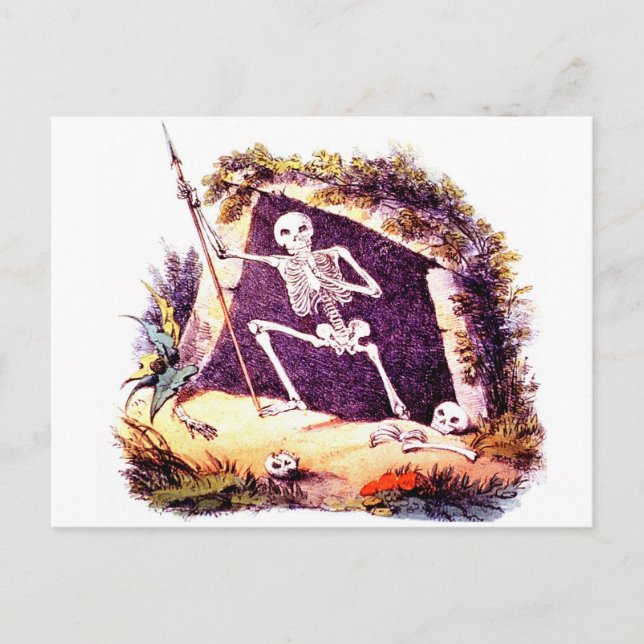 Vieille carte postale morne du Roi Death (Devant)