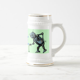 Vieille conception drôle de tasse de bière de