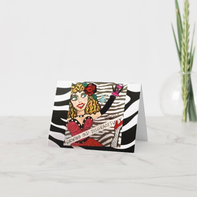 VIEILLE CROISSANCE carte pour notes DÉGRADÉE (Devant)