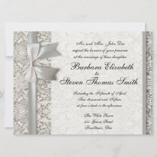 Vieille Dentelle Belle Invitation de Mariage Perso