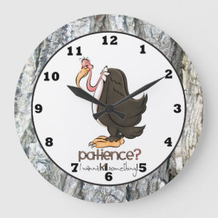 Vieille horloge murale grincheuse de Buzzard