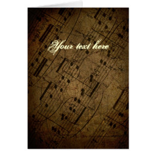 Vieille illustration musicale de feuille, notes