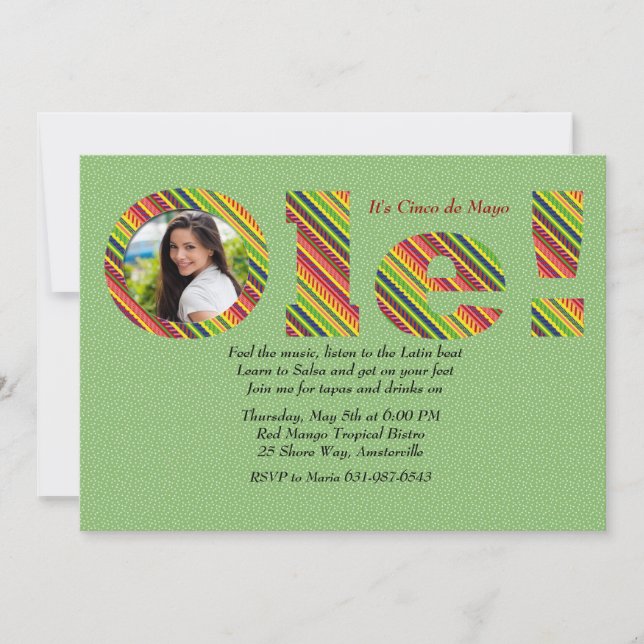 Vieille invitation de photo (Devant)