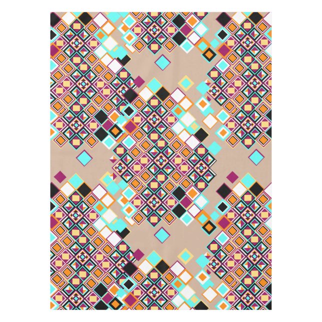 Vieille nappe quarte (de tuiles espagnoles) par (Devant)