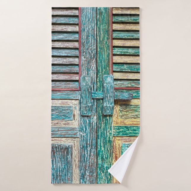 vieille porte vintage en bois (Serviette de bain)