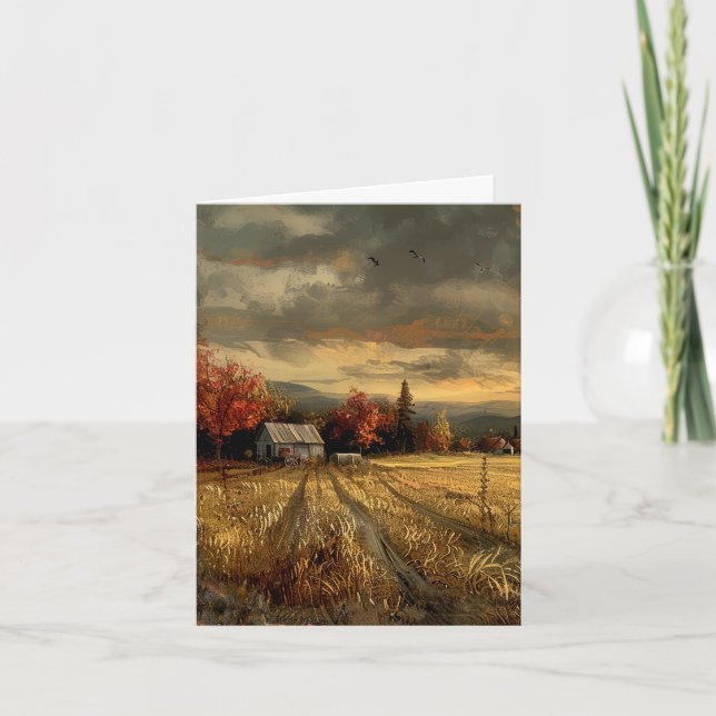 Vieille Vie de Ferme Feuillage d'Automne Vert Blan (Devant)