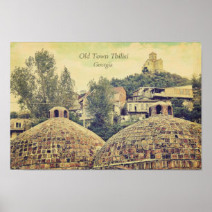 Vieille ville Tbilissi, Géorgie - affiche