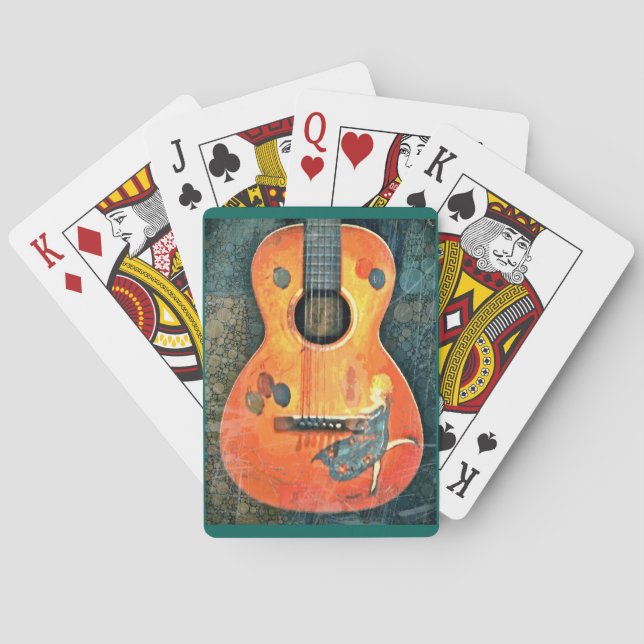 Vieilles cartes de jeu acoustiques (dos)