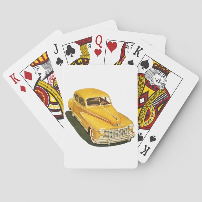 Vieilles cartes de jeu de voiture (dos)