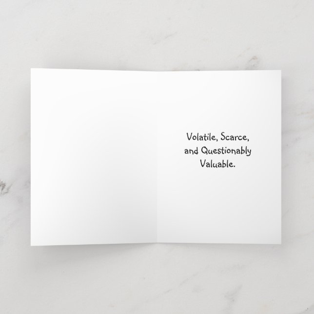 Vieillir Comme Bitcoin Drôle Crypto Carte Annivers (Couchage intérieur)