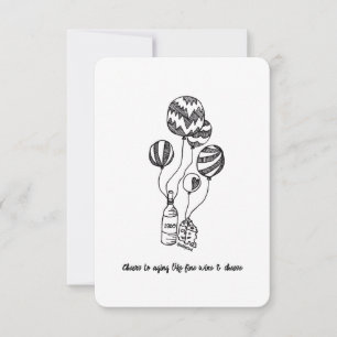 Vieillir comme du vin fin - Carte d'anniversaire p