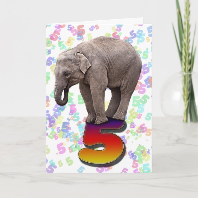 Vieillissez 5, une carte d'anniversaire heureuse (Devant)
