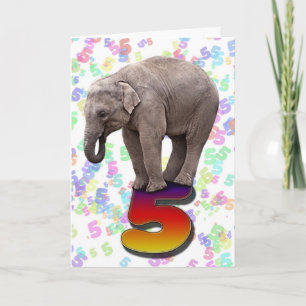 Vieillissez 5, une carte d'anniversaire heureuse