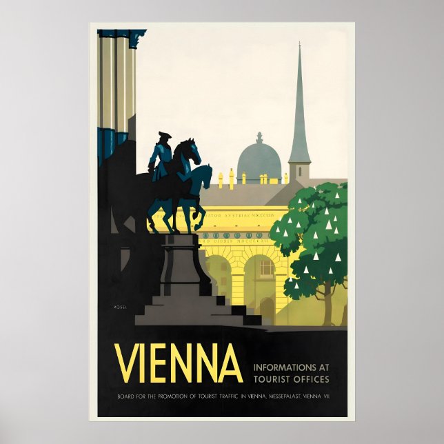 Vienna Austria Vintage Travel Poster (Devant)