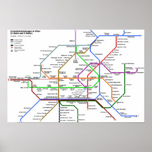 Vienna tube map Poster