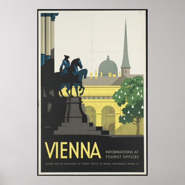 Vienna Vintage Travel Poster Ad Retro Prints (Devant)