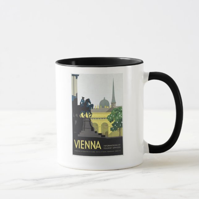 Vienne Autriche - Mug de café Vintage voyage (Droite)