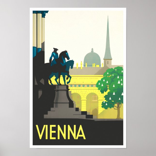 Vienne Autriche vintage voyage Poster (Devant)