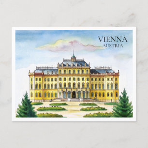 Vienne Autriche Watercolor City Travel Carte posta