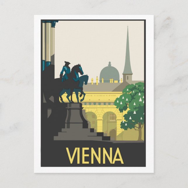 Vienne, illustration, carte postale de voyage vint (Devant)