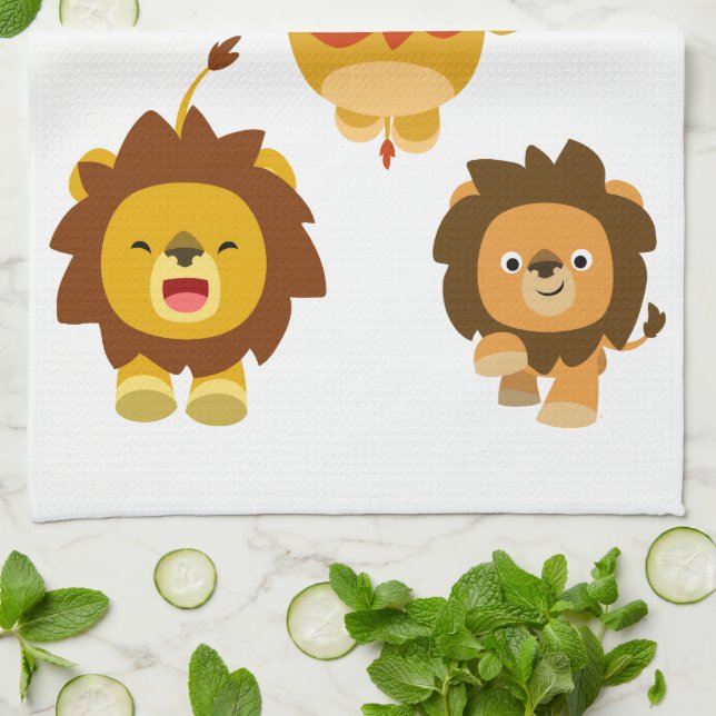 'Viens ! ! ' Serviette de cuisine trois mignons Li (Plié)