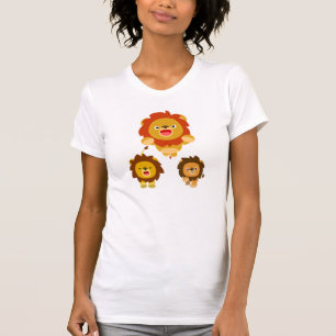 'Viens ! ! ' T-shirt femmes trois mignonnes Lions