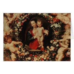 Vierge avec une guirlande des fleurs, c.1618-20