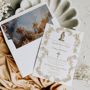 Vierge catholique Marie Faire-part de mariage baro