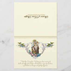 Vierge catholique Marie Jésus Mont Carmel Religieu