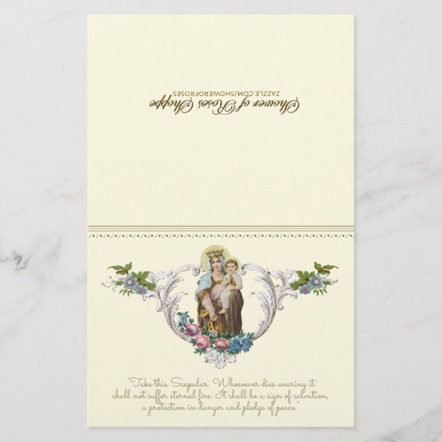 Vierge catholique Marie Jésus Mont Carmel Religieu (Devant)