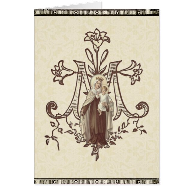 Vierge catholique Marie Mont Carmel Religieux (Devant)