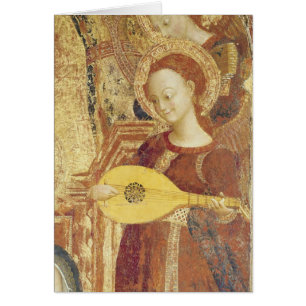 Vierge et enfant couronnés avec six anges