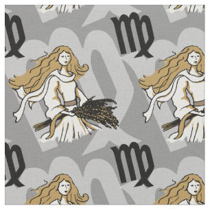 Vierge le premier tissu de motif d'art de zodiaque