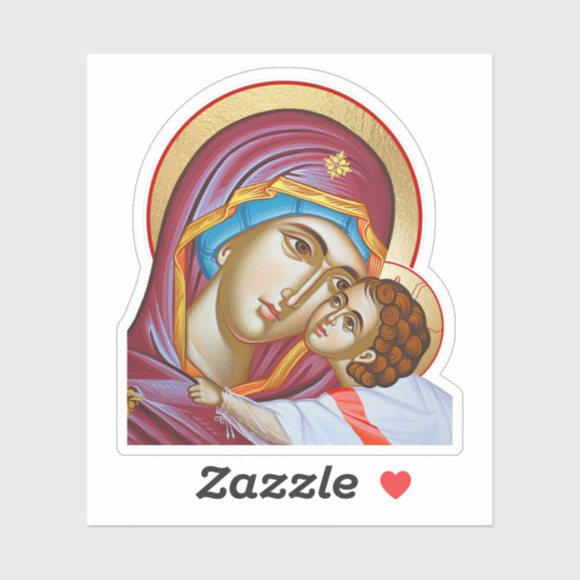 Vierge Marie Autocollant Theotokos (Feuille)